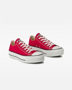 TÊNIS CONVERSE ALL STAR CHUCK TAYLOR LIFT PLATAFORMA VERMELHO CANO BAIXO -  TEAHUPOO SKATE SHOP