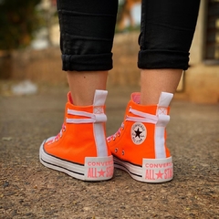 All star laranja best sale fluor