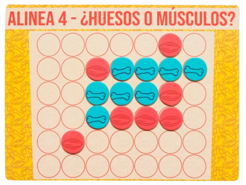 3 en 1. Cuerpo humano. Lotería, Juego de Memoria y alinea4. - Barco de Papel