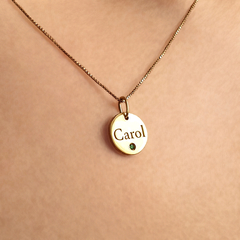 Colar Ouro 18k Personalizado Nome + Pedra - comprar online