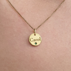 Colar Ouro 18k Personalizado Nome + Pedra na internet