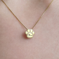 Colar Ouro 18k Personalizado Patinha Nome - comprar online