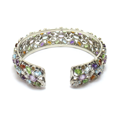 Bracelete em Prata 925 Pedras Preciosas - loja online