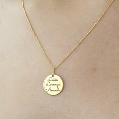 Colar Ouro 18k Personalizado Medalha G Nomes - comprar online