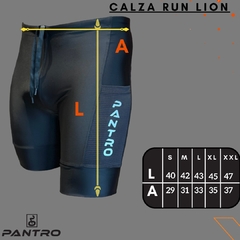 Calza Deportiva Running Con Bolsillo LION II Negro MATE - Pantro Tienda