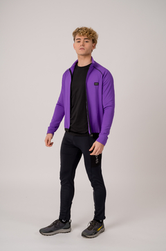 Imagen de Campera invierno Traful Violeta CON FRISA ciclismo/running (unisex)