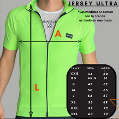 Jersey Ciclista Ultra Amarillo Fluo Unisex 3 bolsillos traseros UNISEX - tienda online