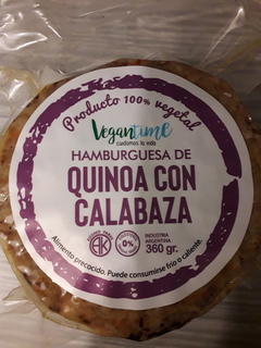 Hamburguesa vegetal de quinoa con calabaza x 4 unidades - Vegantime - comprar online