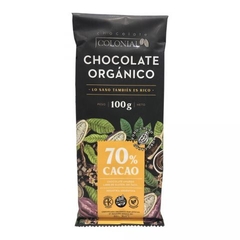 Barrita de chocolate 70 % cacao x 16 gr - El colonial