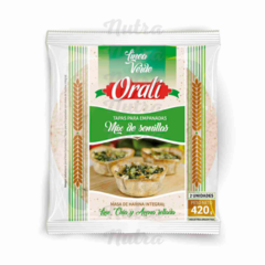 Tapas para empanadas integrales mix de semillas x 12 unid. - Línea verde - Orali