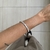 Bracelete Oval Pontilhado Prateado - comprar online