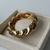 Bracelete Oval Largo Ondas Dourado na internet