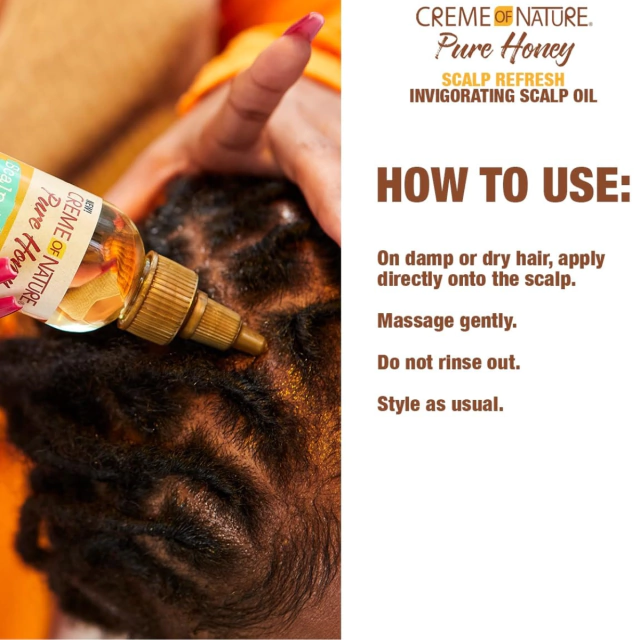 Comprar Aceite Creme of Nature Pure Honey Scalp Refresh Invigorating Scalp Oil: Hidratación y Cuidado para tu Cuero Cabelludo. ¿Buscas comprar Aceite Creme of Nature Pure Honey Scalp Refresh Invigorating Scalp Oil para revitalizar y nutrir tu cuero cabelludo? En Onlineshoppingcenterg tenemos este producto exclusivo que combina los beneficios de la miel pura y la menta para ofrecerte una experiencia refrescante y reparadora. Sigue leyendo para descubrir por qué este aceite es ideal para el cuidado de tu cabello y cuero cabelludo.  ¿Por qué Comprar Aceite Creme of Nature Pure Honey Scalp Refresh en Onlineshoppingcenterg? El Aceite Creme of Nature Pure Honey Scalp Refresh Invigorating Scalp Oil es un producto diseñado para hidratar, refrescar y revitalizar el cuero cabelludo. En Onlineshoppingcenterg, te ofrecemos este aceite con envío gratis, ofertas exclusivas y la garantía de un producto 100% original.    Beneficios del Aceite Creme of Nature Pure Honey Scalp Refresh: Hidratación profunda: Gracias a la miel pura, nutre y suaviza el cuero cabelludo.  Efecto refrescante: La menta revitaliza y alivia la sensación de picazón o sequedad.  Libre de siliconas: Ideal para todo tipo de cabellos, especialmente cabellos naturales.  Fórmula ligera: No deja residuos grasos y se absorbe rápidamente.  ¿Para qué Sirve el Aceite Creme of Nature Pure Honey Scalp Refresh? Este aceite es perfecto para:  Cuero cabelludo seco: Proporciona hidratación intensa.  Cabello dañado: Ayuda a reparar y fortalecer las hebras capilares.  Crecimiento del cabello: Estimula el cuero cabelludo para un crecimiento más saludable.  Sensación refrescante: Ideal para días calurosos o después del ejercicio.    ¿Dónde Comprar Aceite Creme of Nature Pure Honey Scalp Refresh? Si te preguntas dónde comprar Aceite Creme of Nature Pure Honey Scalp Refresh, la respuesta es simple: en Onlineshoppingcenterg. Somos la tienda líder en productos para el cuidado del cabello, y ofrecemos:  Precios competitivos: Encuentra el Aceite Creme of Nature Pure Honey Scalp Refresh precio más accesible.  Envío gratis: En pedidos superiores a $100.000 COP.  Ofertas exclusivas: Aprovecha descuentos y promociones especiales.  ¿Cómo Usar el Aceite Creme of Nature Pure Honey Scalp Refresh? Aplica una pequeña cantidad del aceite directamente en el cuero cabelludo.  Masajea suavemente con las yemas de los dedos para estimular la circulación.  Deja actuar durante 15-20 minutos antes de lavar tu cabello.  Usa 2-3 veces por semana para obtener los mejores resultados.    Preguntas Frecuentes ¿El Aceite Creme of Nature Pure Honey Scalp Refresh es apto para cabello natural? ¡Sí! Este aceite es ideal para cabello natural, rizado o tratado químicamente.  ¿Ofrecen envío gratis? Sí, en pedidos superiores a $250.000 COP para Colombia.  ¿Es original el producto? Todos nuestros productos, incluido el Aceite Creme of Nature Pure Honey Scalp Refresh, son 100% originales.    ¡Compra tu Aceite Creme of Nature Pure Honey Scalp Refresh Hoy! No esperes más para darle a tu cuero cabelludo el cuidado que merece. En Onlineshoppingcenterg encontrarás el Aceite Creme of Nature Pure Honey Scalp Refresh al mejor precio, con envío rápido y seguro. ¡Haz tu pedido ahora y disfruta de un cabello más saludable y revitalizado!