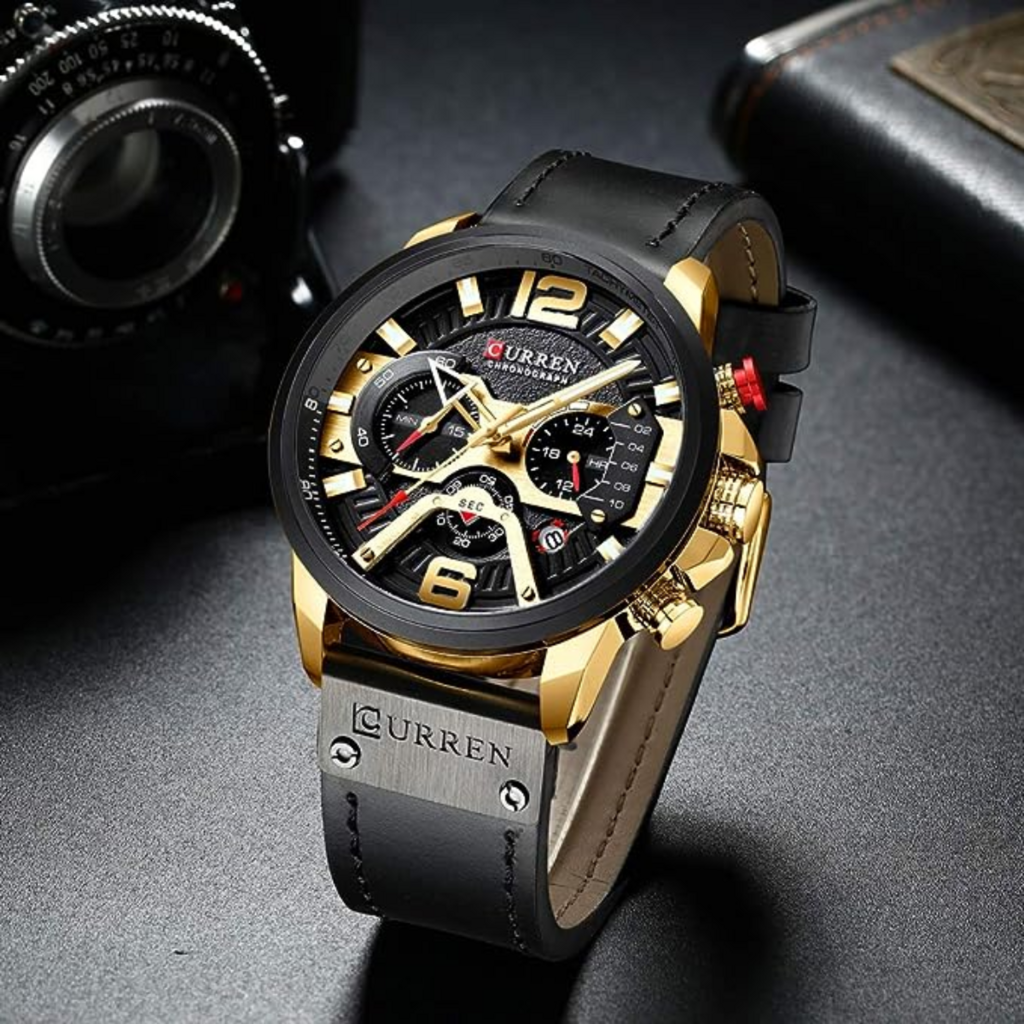 Reloj curren dorado de hombre best sale