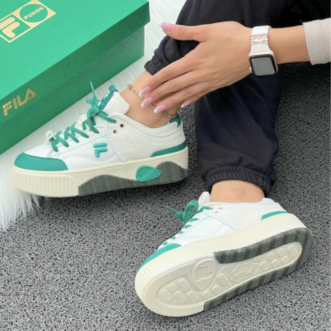 Zapatos fila originales de colores verdes on sale