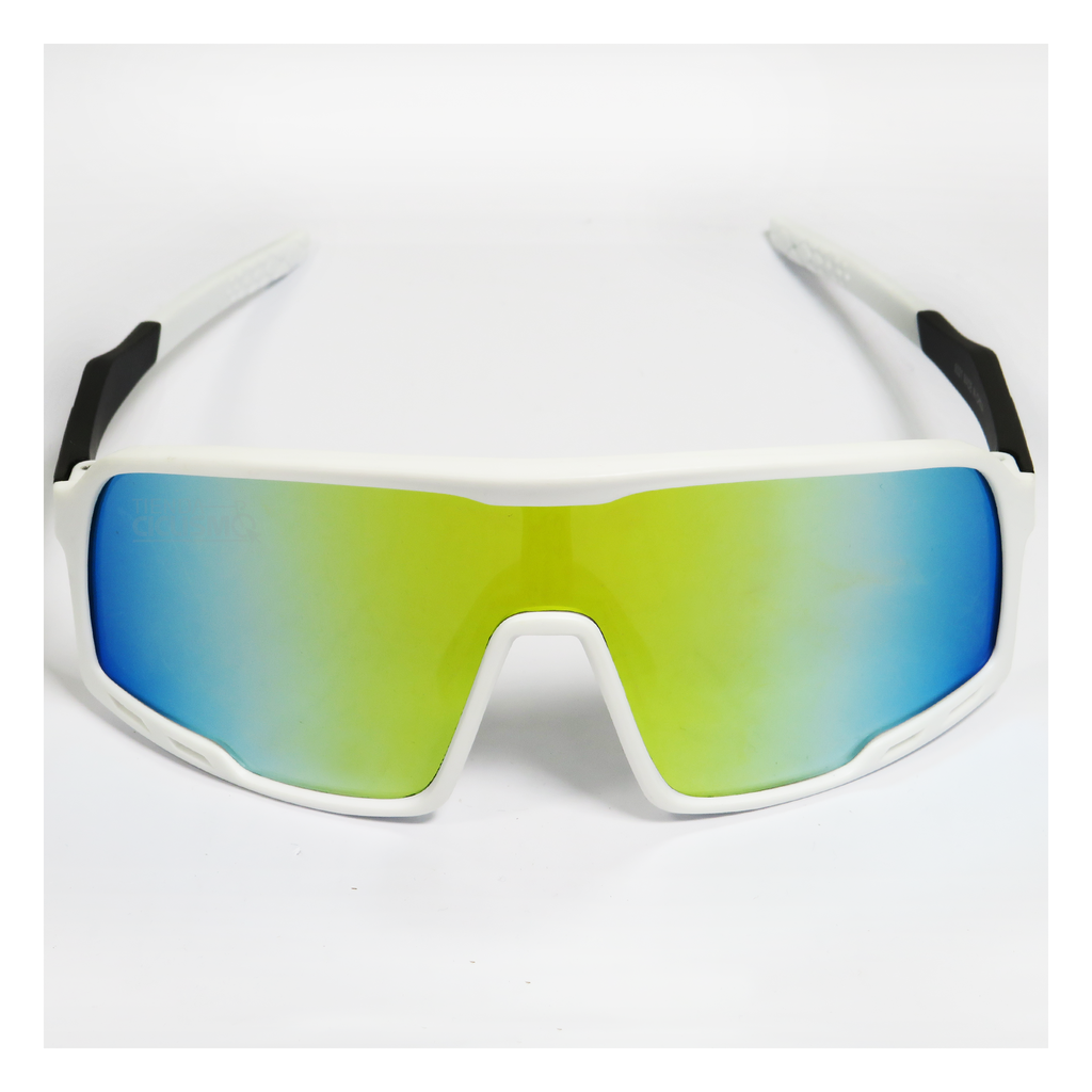 ANTEOJOS LENTES DEPORTIVOS CICLISMO RUNNING BLANCO NEGRO ESPEJADO