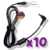 Pack x10 Cable Repuesto 5.5x2.5 mm - Modelo 01