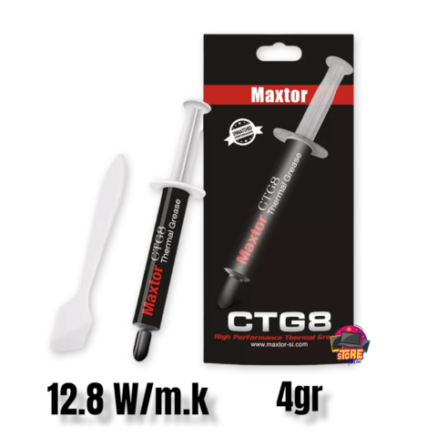 Pasta Térmica Maxtor CTG8 4gr 12.8W/MK + Espatula + CleanPad