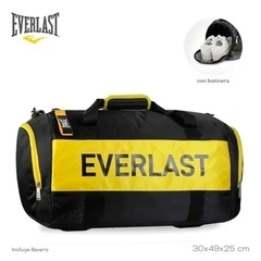 BOLSO DEPORTIVO EVERLAST + Llavero / Negro-Amarillo - comprar online