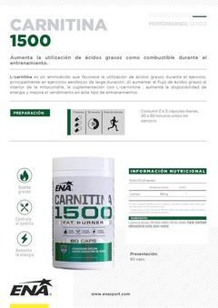 Carnitina 1500 ENA - comprar online