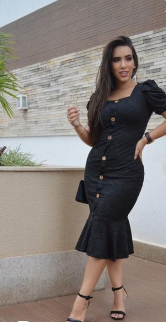 Vestido tubinho com botoes na frente sales