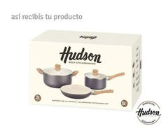 Set 3 ollas Hudson Cerámica. Crema Mango de Madera - tienda online