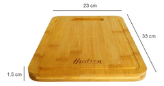 Tabla Picar Corta Hudson Madera Bambú Cocina 23x33 Cm - tienda online