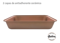 Asadera Antiadherente Hudson 34 cm Cerámica Cobre - comprar online