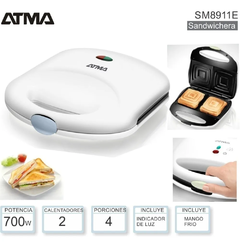 Sandwichera Atma Sm8911PNueva Ideal Pan Lactal - comprar online