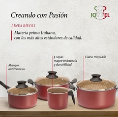 Batería Cocina Set De Ollas + Sartén 4 Piezas Rivoli Jovifel. - tienda online
