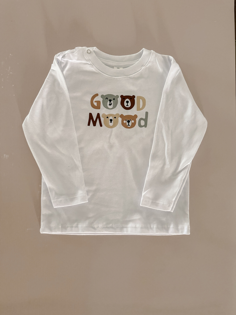 Remera manga larga good mood