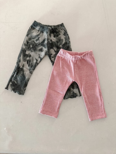 Pack leggins x 2 - Print/rosa