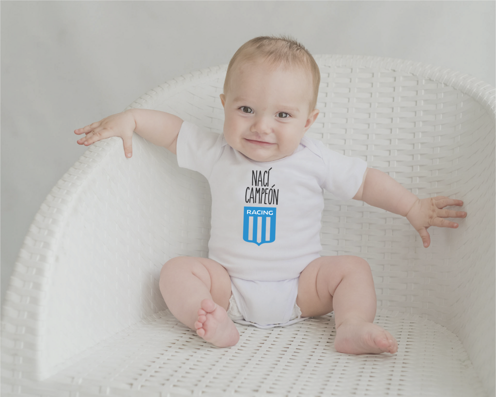 Body de bebe manga corta equipos de futbol