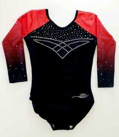 0053 MALLA LYCRA NEGRA CALANDRADA CON LYCRA SUBLIMADA STRASS NACIONALES