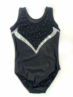 0010 MALLA LYCRA CALANDRADA CON APLIQUES IMPORTADOS Y STRASS NACIONAL - comprar online