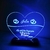 Luminária Led 3D Modelo: Coração Nomes + Frase - Pedó Art