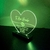 Imagem do Luminária Led 3D Modelo: Coração Nomes + Frase