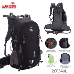 Mochila Camping Alpine Skate Oregon 40lts Trekking C/cobertor 26904 - comprar online