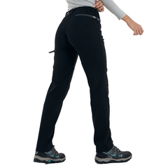 PANTALONES JUNGLA TREKKING CARGO MUJER NEGRO - ALASKA MOUNTAIN en internet