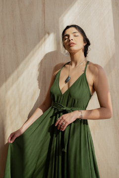 Vestido Lazuli Verde Militar - loja online