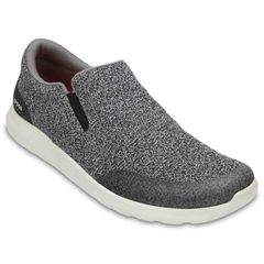 KINSALE STATIC SLIP ON CHARCOAL PEARL WHITE