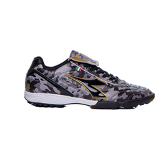 BOTIN DIADORA FUTBOL 5 CLASICO CAMO KIDS ORO NEGRO