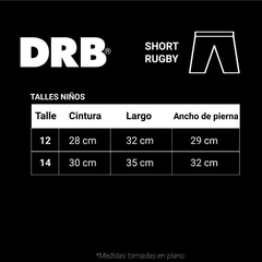 SHORT RUGBY INFANTIL NEGRO DRB - comprar online