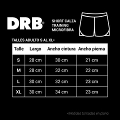 SHORT CON CALZA DRB TRAINING MICROFIBRA NEGRO