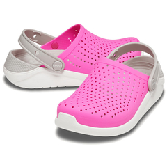 LITERIDE CLOG KIDS ELECTRIC PINK WHITE - comprar online