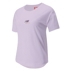 REMERA NEW BALANCE DAMA ALGODON ATHLETICS HIGHER LILA