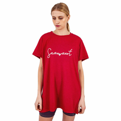 REMERA DAMA ALGODON SNAUWAERT LOPEN ROJO MELANGE