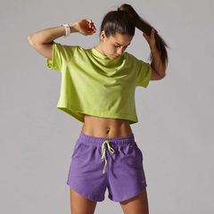 SHORT VANDALIA DAMA ALGODÓN VIOLETA - comprar online