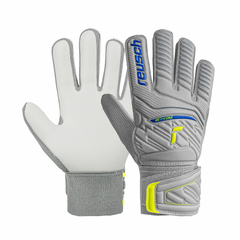 GUANTE ARQUERO REUSCH STARTER SOLID JR GRIS AMARILLO