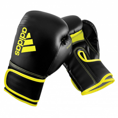 GUANTE BOXEO ADIDAS HYBRID 80 392 NEGRO AMARILLO - comprar online